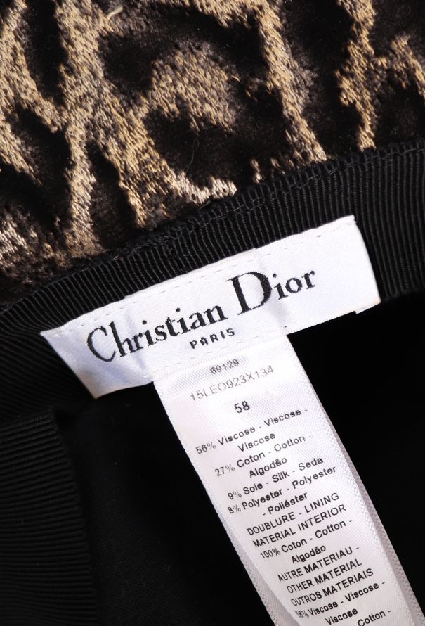 Dior 2021 Velvet Leopard Bucket Hat - 5