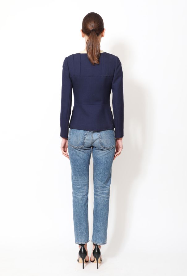 Jean Patou '60s Bicolor Tailored Piqué Jacket - 3