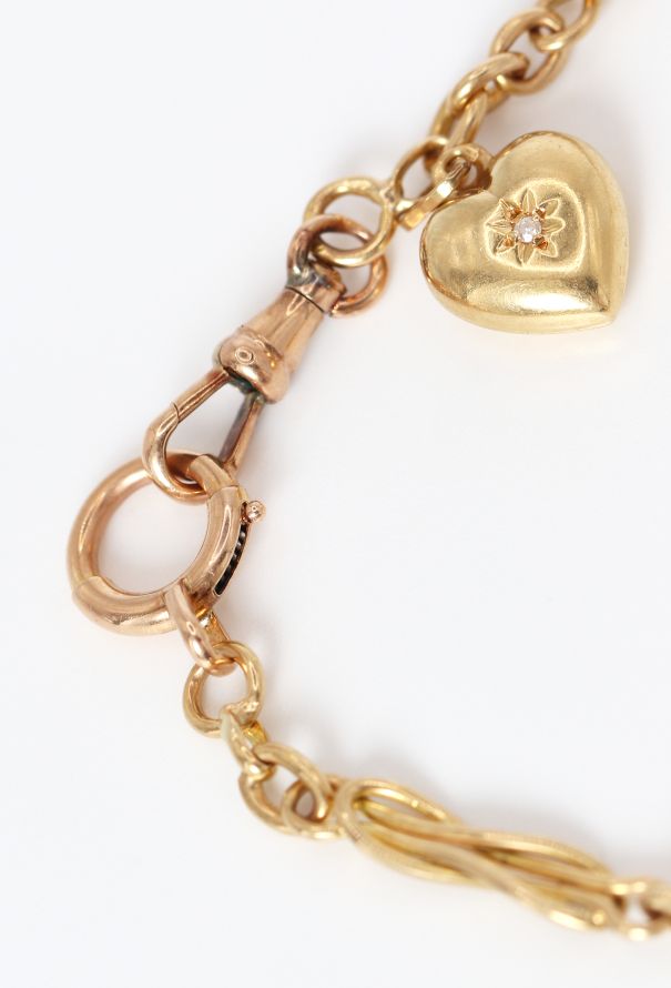 Vintage Fine Jewelry 18k Yellow Gold Charm Necklace - 5