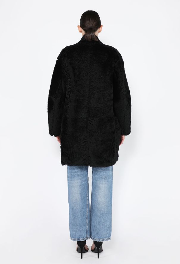 Céline Reversible Lambskin Shearling Coat - 7