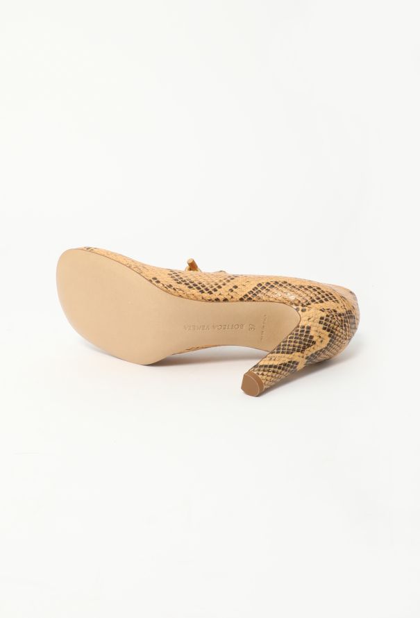 Bottega Veneta 2020 Bloc Python Buckle Heels - 6