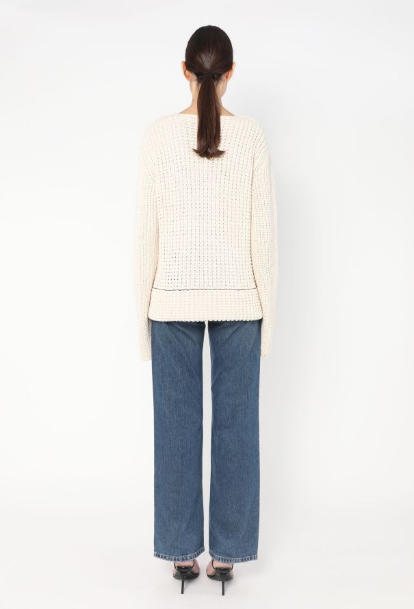 Céline Contrast Trim Knit Sweater - 4