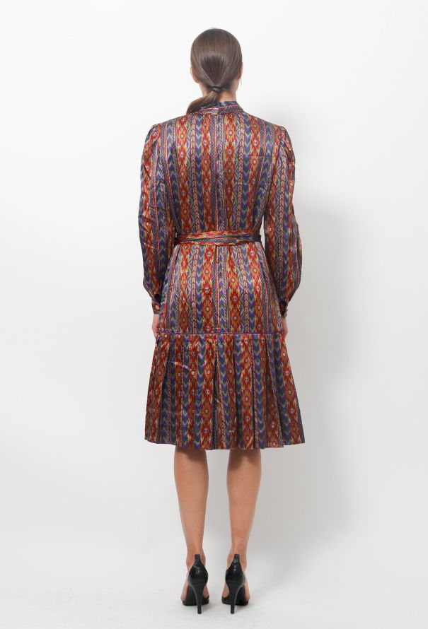 Exquisite Vintage Aztec Print Dress - 8