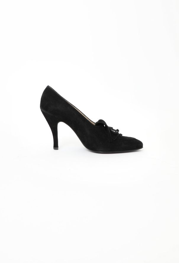 Chanel Suede Fringe Heels - 1