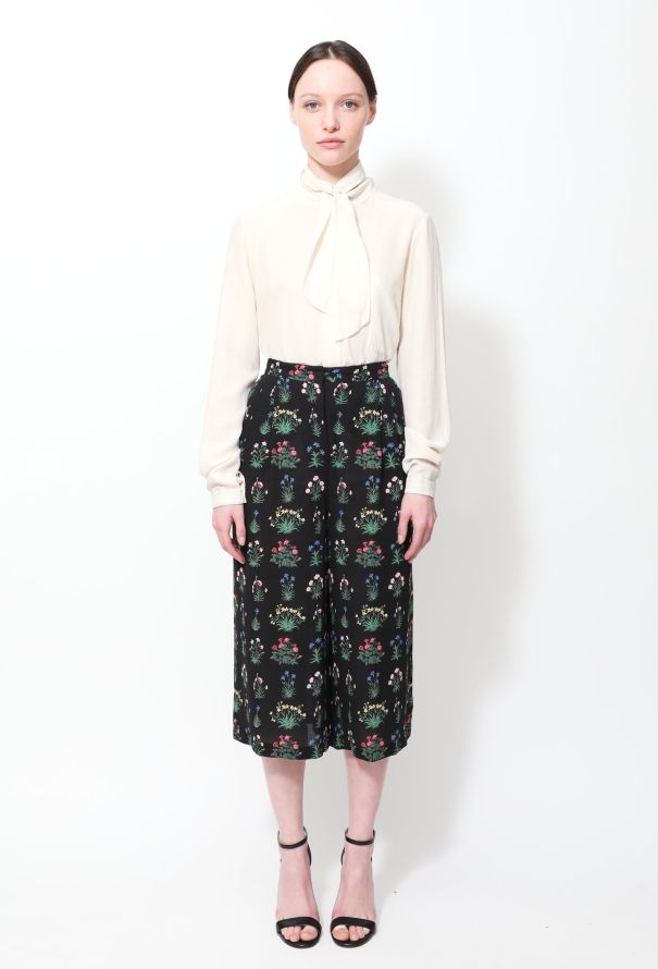 Valentino Floral Silk Skorts - 1