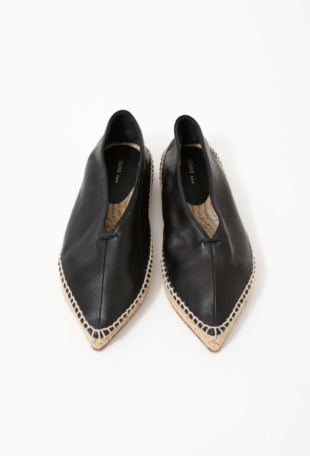 Céline Babouche Leather Espadrille - 2