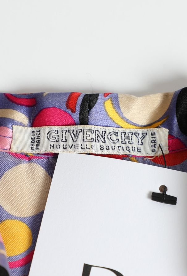Givenchy 80s Graphic Lavallière Silk Blouse - 5