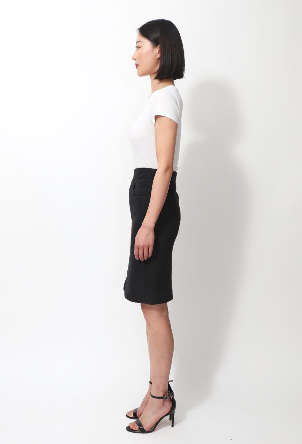 Chanel 2007 Bouclé Pencil Skirt - 3