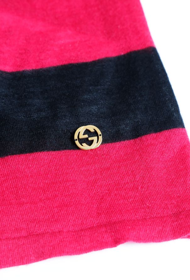 Gucci S/S 2006 Striped Cashmere Polo Top - 7