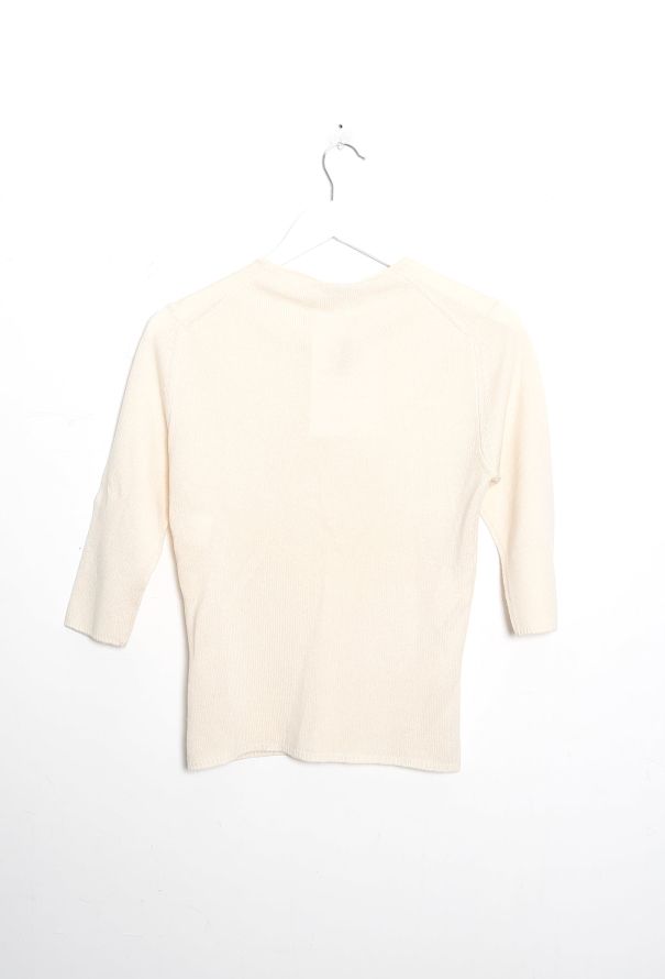 Chanel Cashmere Silk V-Neck Knit Sweater - 8