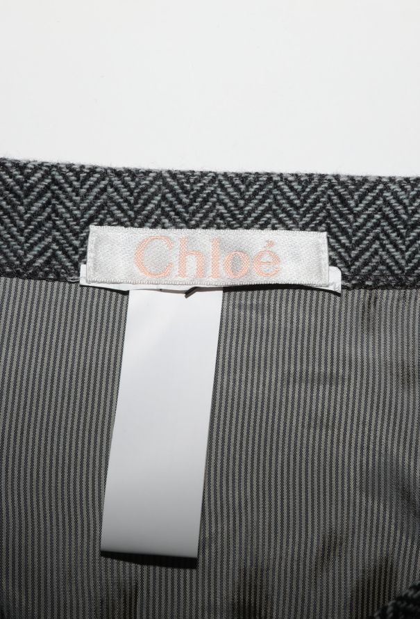 Chloé F/W 1999 Herringbone Corset Ensemble - 8