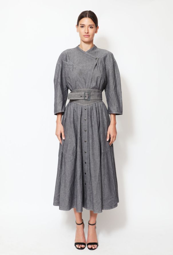 Thierry Mugler 80s Belted Cotton Dress - 1