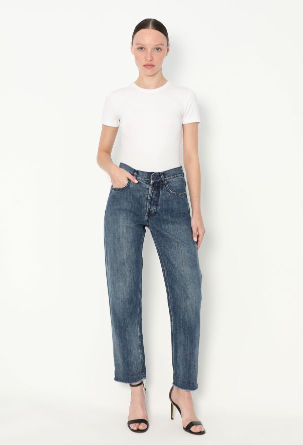 Dior 'J'Adior' Hem Boyfriend Jeans - 4