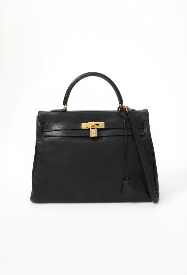 Hermès Black Gulliver Kelly Retourné 35 - 1