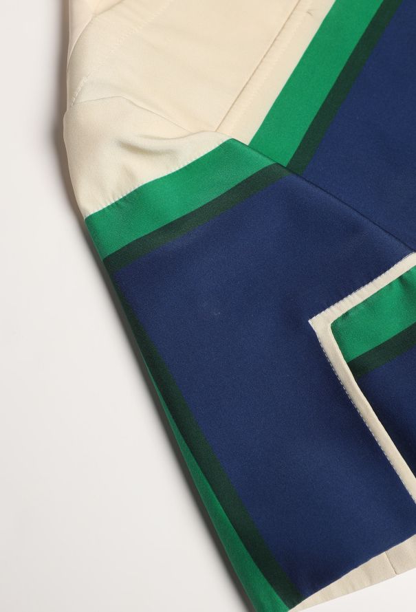 Céline S/S 2011 Striped Bicolor Silk Top - 7