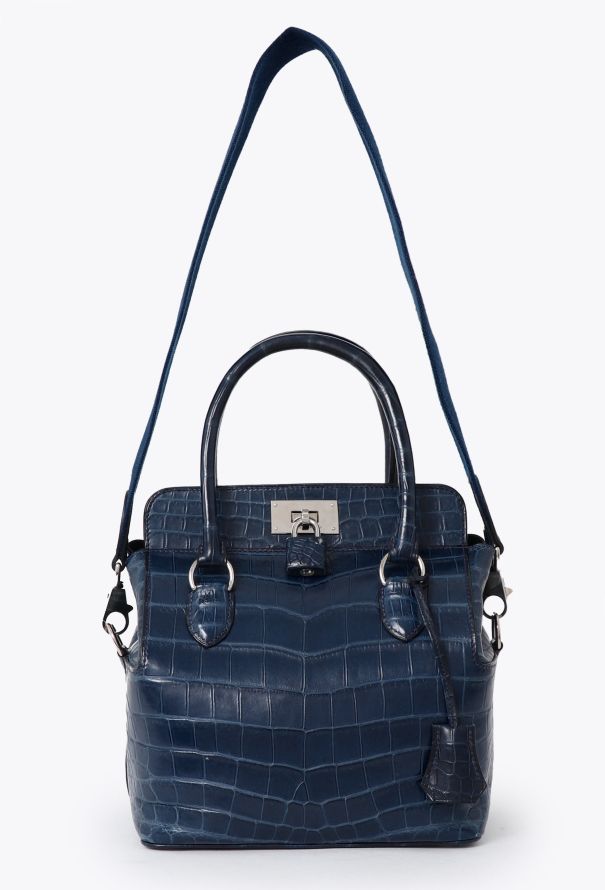 Hermès Matte Bleu Saphir Niloticus Crocodile Toolbox 20 Bag - 2
