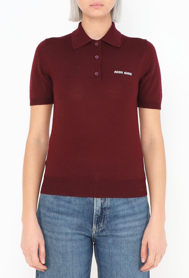 Miu Miu S/S 2024 Knit Emblem Polo - 1