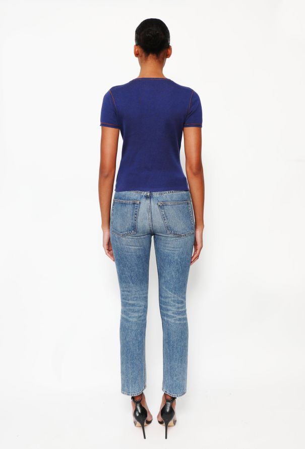 Chanel Ribbed Cotton 'CC' Top - 4