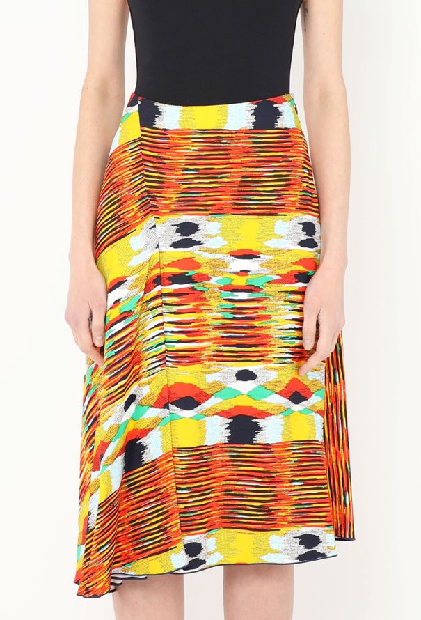 Céline Asymmetrical Ikat Print Skirt - 2