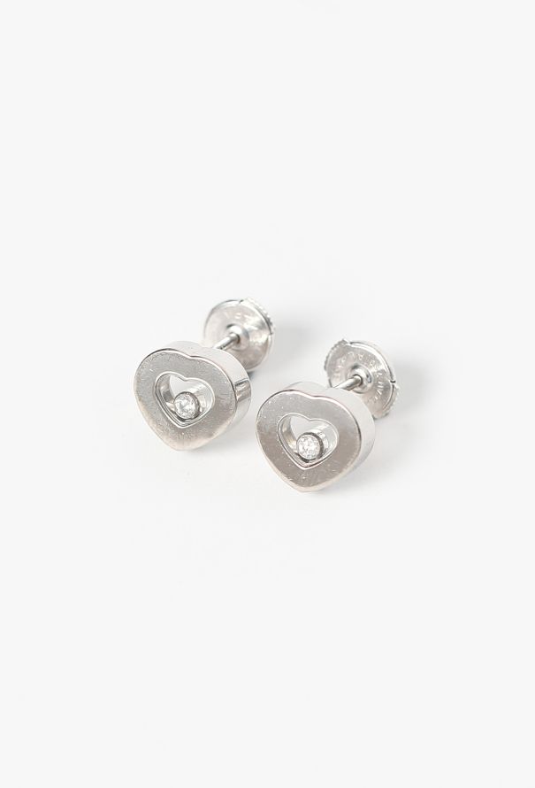 Chopard 18K White Gold Happy Diamonds Icons Earrings - 3