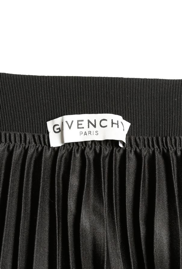 Givenchy 2019 Pleated Logo Band Skirt - 4