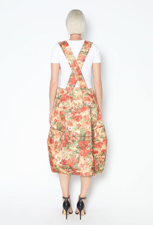 Comme des Garçons 2016 Floral Jacquard Suspender Skirt - 4