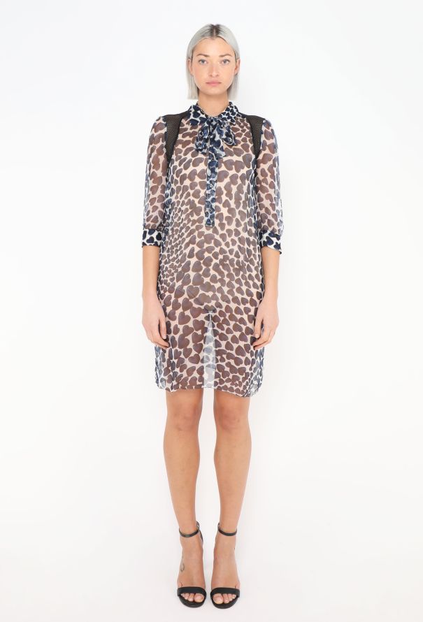 Prada S/S 2000 Heart Print Lavallière Tunic - 4