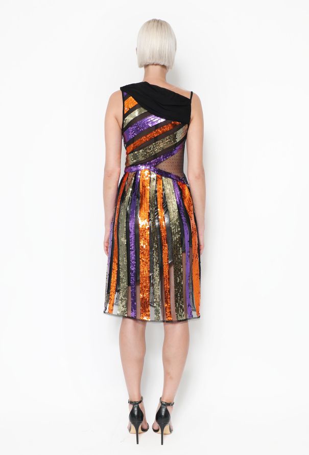 Rodarte F/W 2015 Sequin Striped Dress - 4