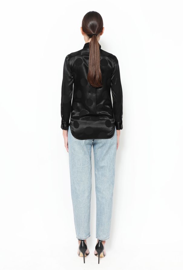 Céline 2013 Polka Dot Pleated Blouse - 4