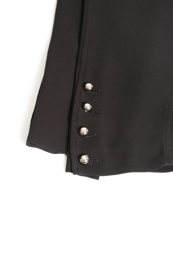 Chanel Tapered Crêpe 'CC' Trousers - 6