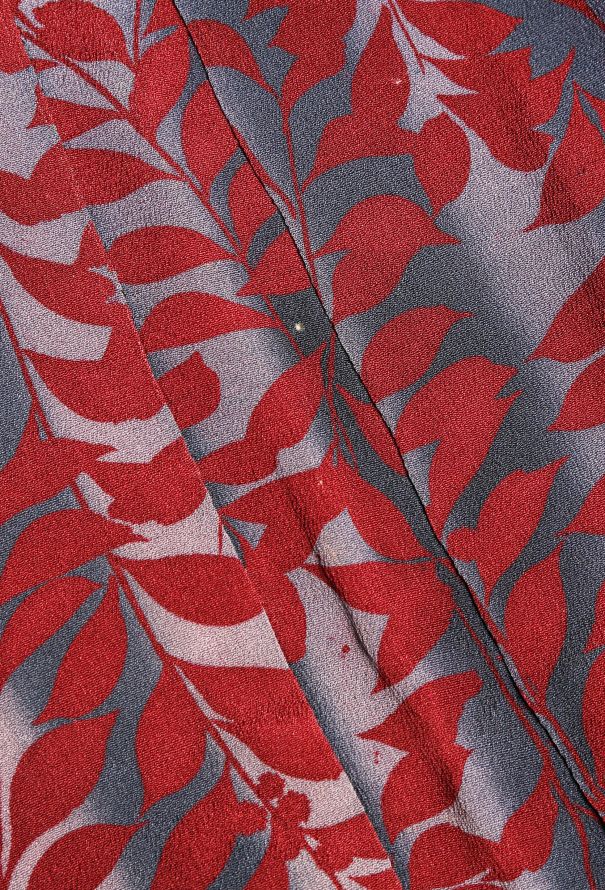 World Treasures Authentic Ombré Leaf Print Kimono - 9