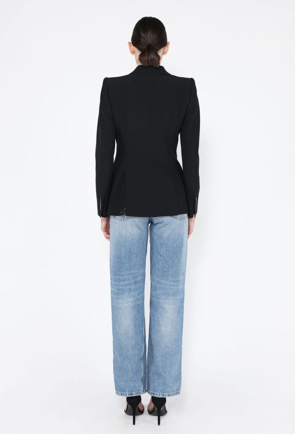 Alexander McQueen Leaf Crêpe Tailored Blazer, 2022 - 5