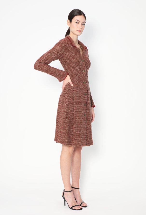 Chanel 1998 Pleated Tweed 'CC' Dress - 3