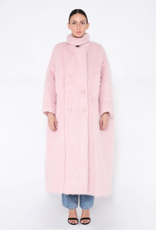 Dries Van Noten F/W 2024 Brushed Mohair Cocoon Coat - 1