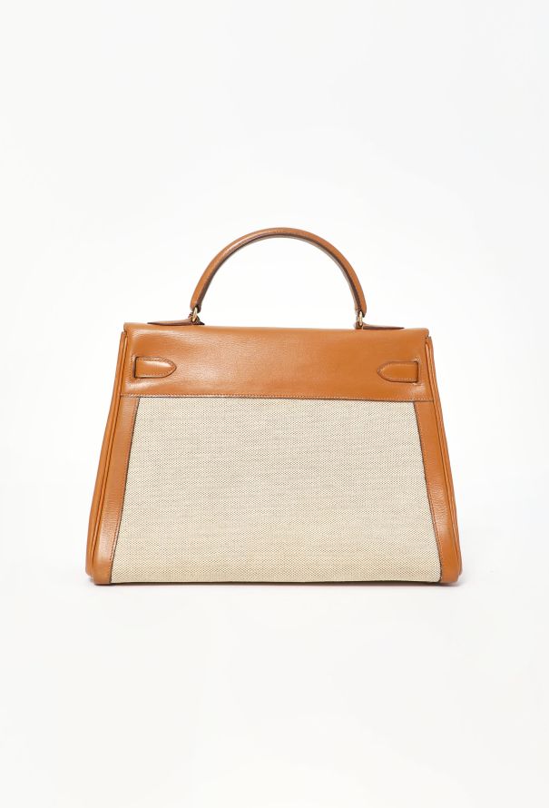 Hermès 1960s Toile H & Box Kelly Retourné 32 - 4