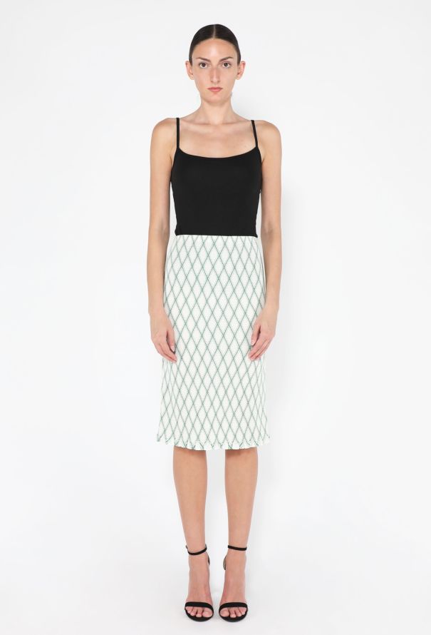 Prada Diamond Smocked Midi Skirt, 2024 - 2