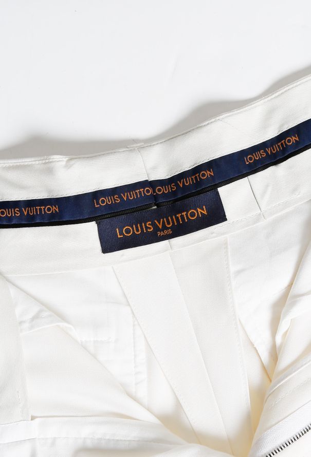 Louis Vuitton White Crepe Tapered Trousers - 4