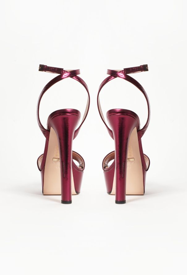 Gucci 'Leila' Metallic Platform Sandals - 4