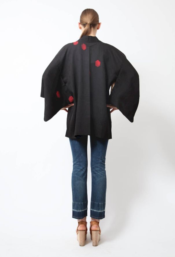 World Treasures Hexagon Print Silk Kimono - 3