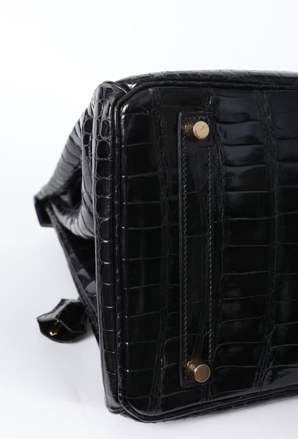 Hermès Exceptional Black Porosus Birkin 35 - 11