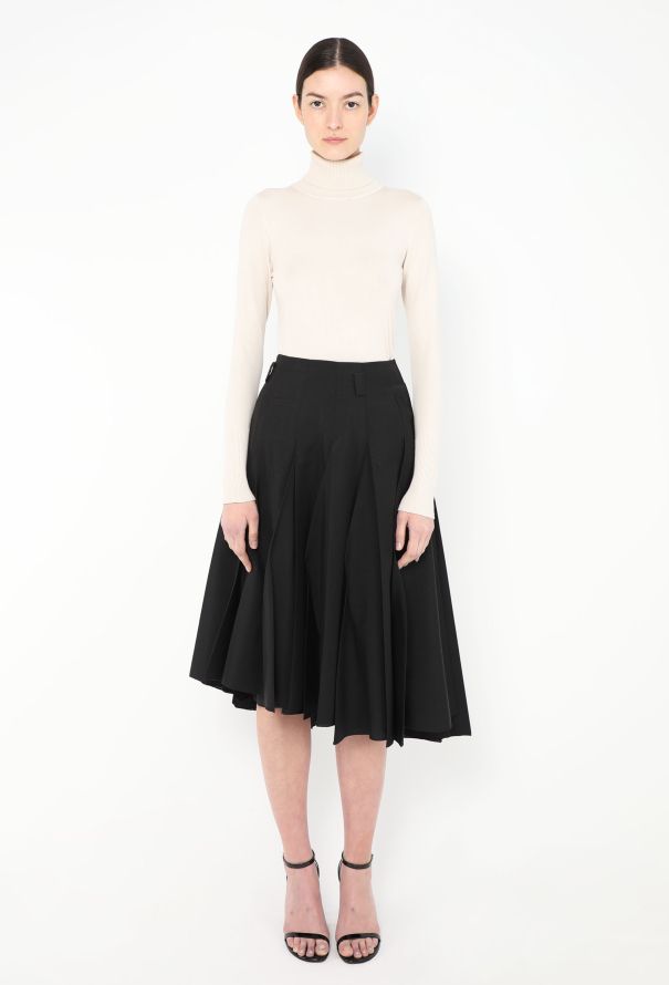 Prada F/W 2022 Pleated A-Line Skirt - 3