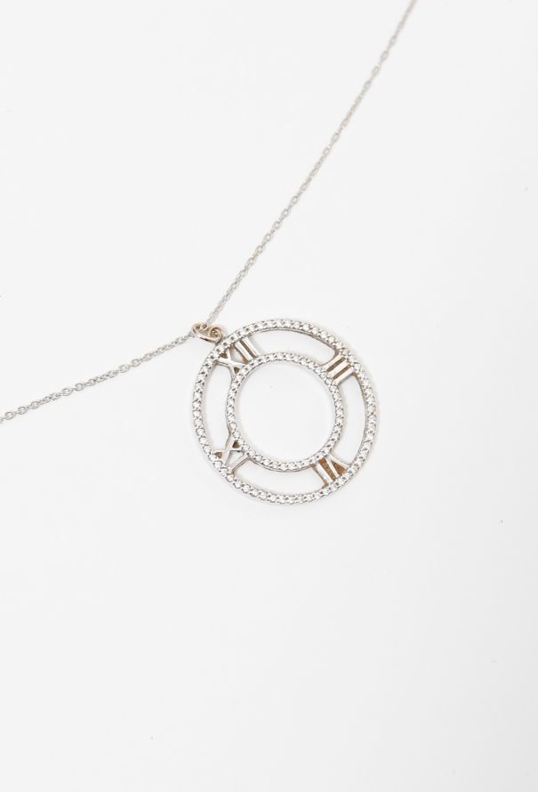 Tiffany & Co 18k Gold & Diamond Atlas Pendant Necklace - 4