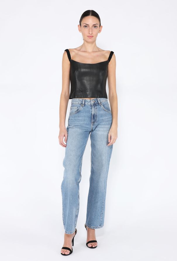 Khaite F/W 2022 Audra Lambskin Bustier Top - 4