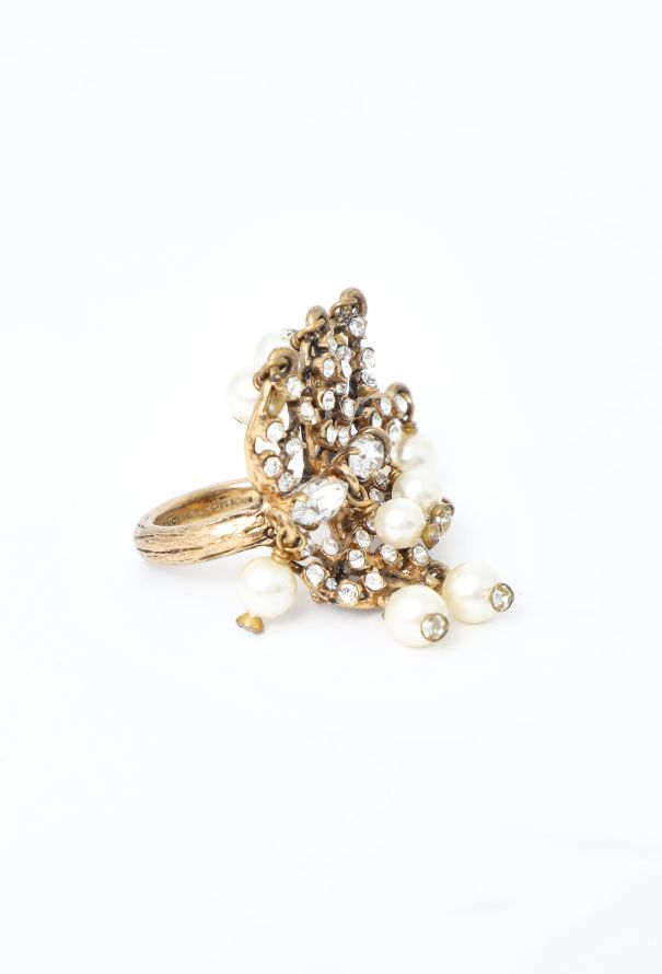 Balenciaga Edition F/W 2008 Pearl Leaf Ring - 5