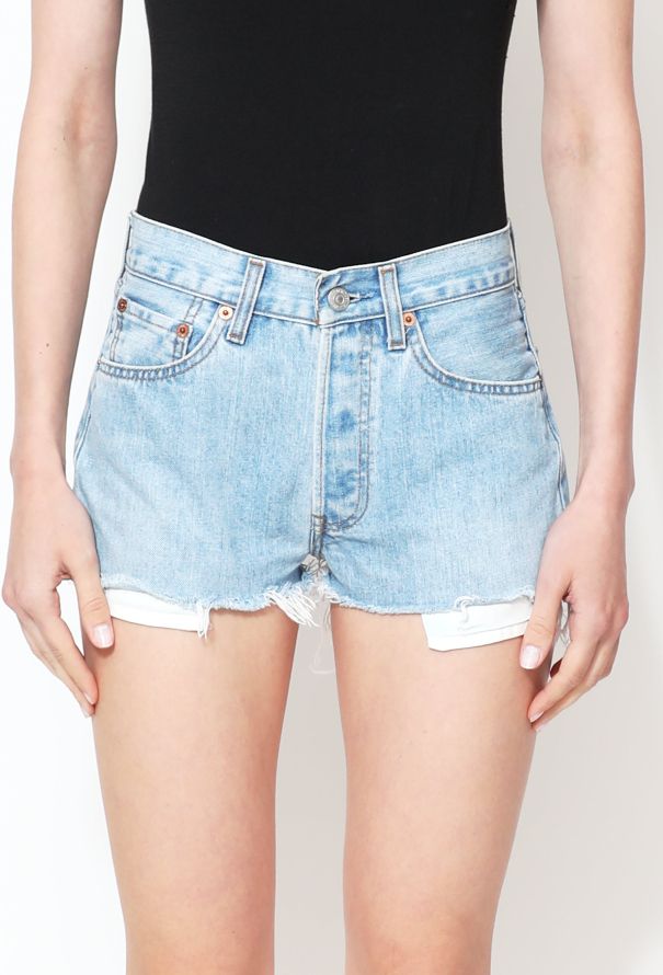 Levi's Distressed 501 Denim Mini Shorts - 3