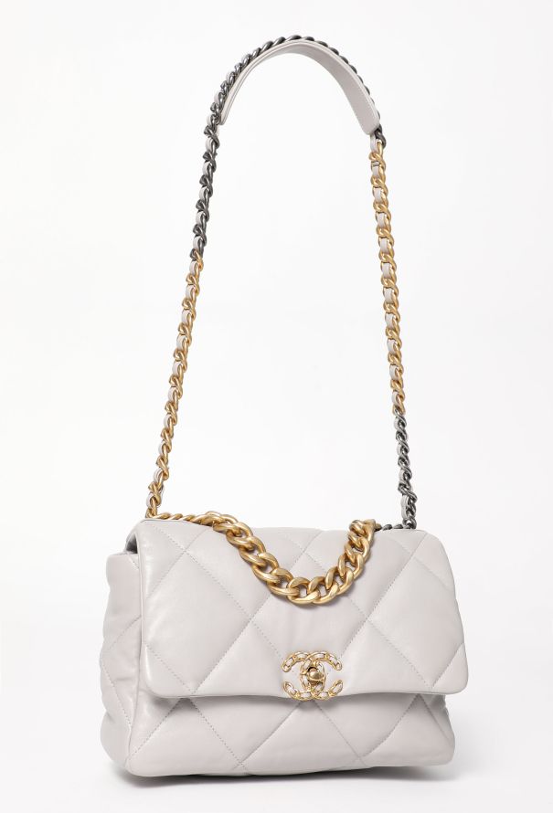 Chanel 2021 Grey 19 Large Flap Bag - 2