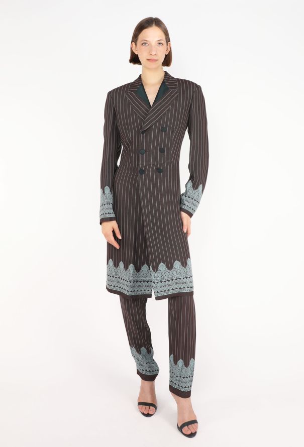 Jean Paul Gaultier Pinstripe Lace Suit, S/S 1997 - 1