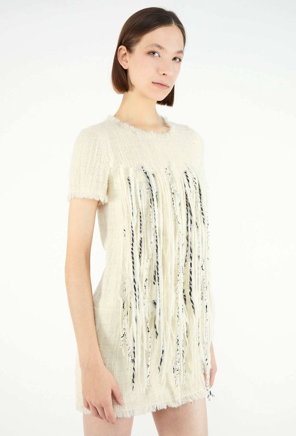 Chanel ICONIC F/W 2010 Fringed Tweed Dress - 8
