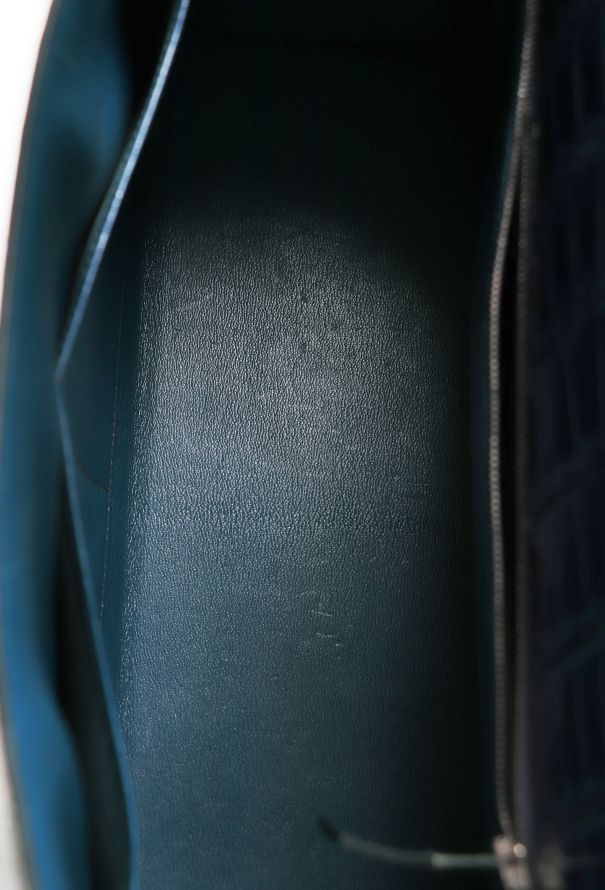 Hermès Blue Jean Porosus Kelly Sellier 35 - 13