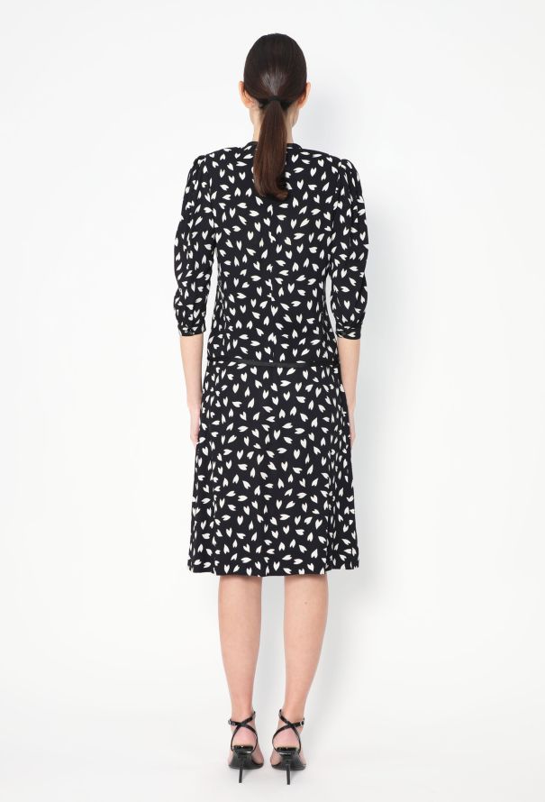 Saint Laurent S/S 1979 Crêpe Heart Print Ensemble - 6